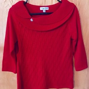 Rebecca Malone Red Sweater